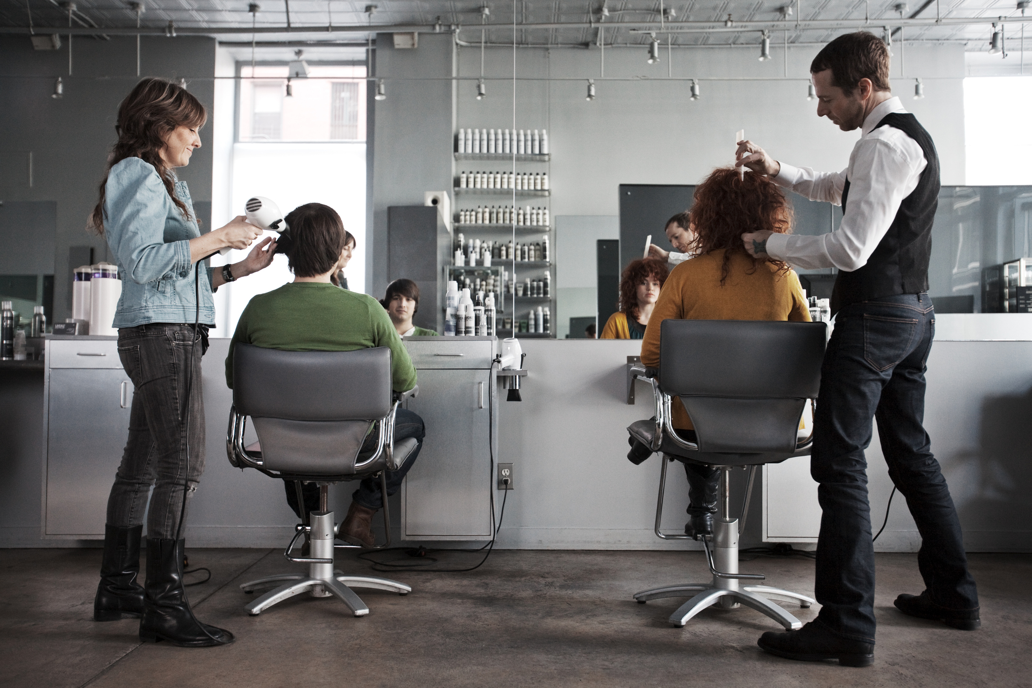 Hair and Beauty Industry workers discussing content marketing ideas